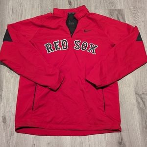 Boston Red Sox Nike 1/4 Pullover Medium Red and Blue Jacket Good Condition